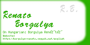 renato borgulya business card